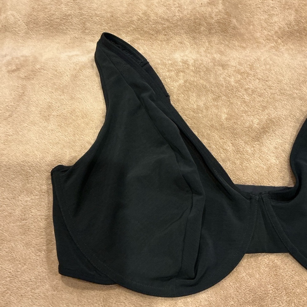 Old Navy Black Mesh Unlined Underwire Plunge Bra 2LM14.5 - Picture 4 of 4